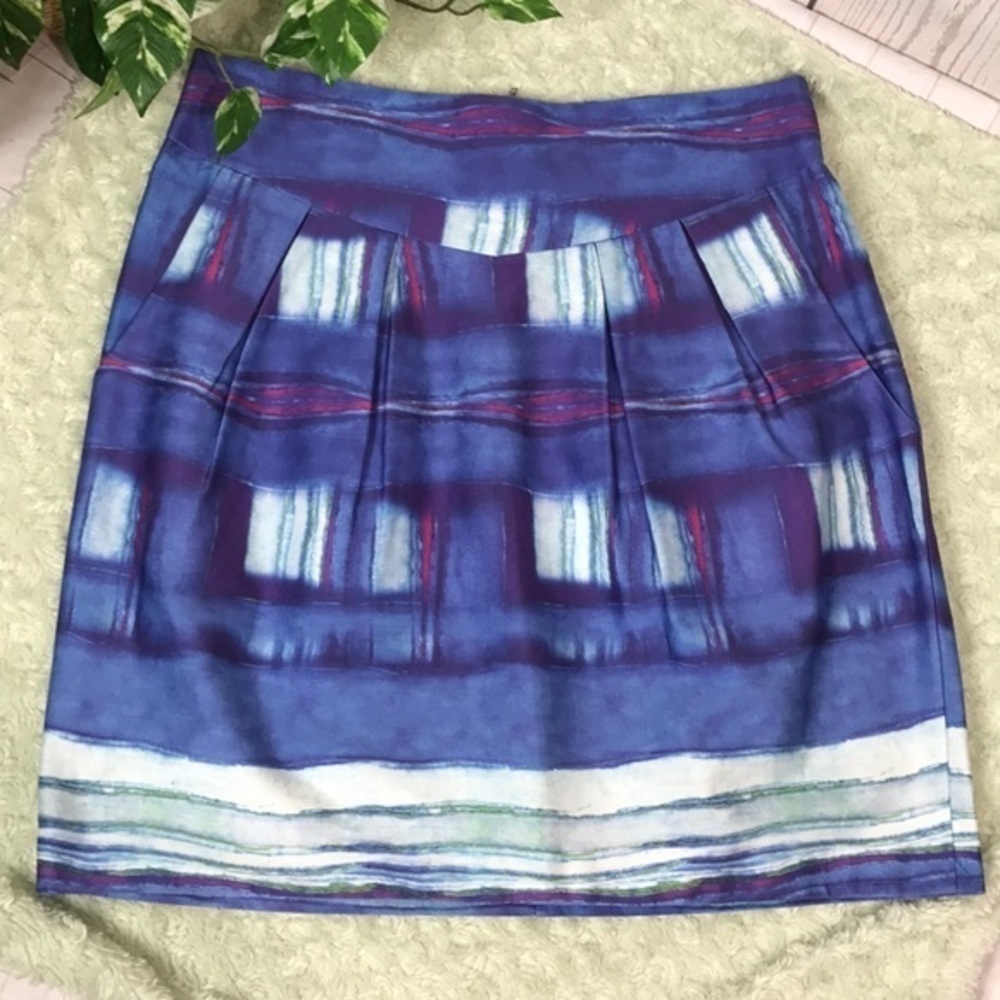 Sine print pleat skirt size 12 nwt
